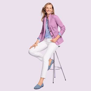 Talbots Lilac Purple Cotton Blazer
